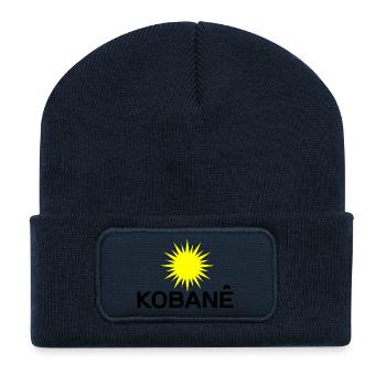 Kobane_Kurdistan_Sonne - Recycled Patch Beanie - french navy - Front