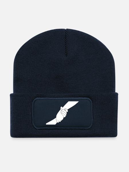 Hände der Verbundenheit - Recycelte Patch Beanie - French Navy