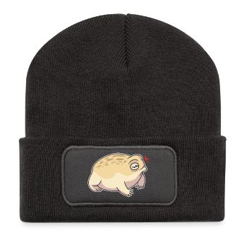 Grenouille pluviale du désert de Frosch - Beanie recyclé à patch - charbon - Devant