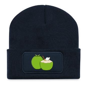 Emerald Coconut Splash - Recycled Patch Beanie - french navy - Front