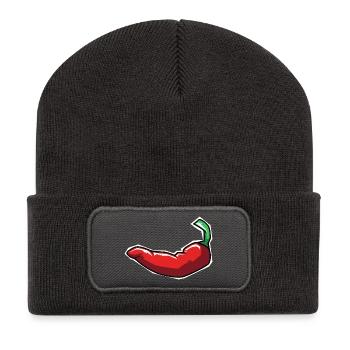 Chilli Chipotle Chili Pepper Jalapeno Hot Chili - Recycled Patch Beanie - dark grey - Front