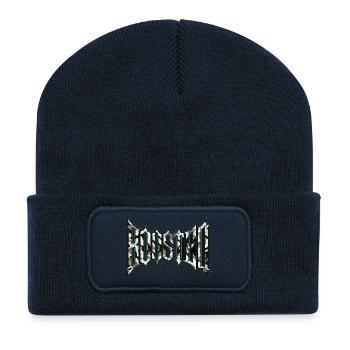 Lettrage surélevé pour les fans de voitures turbo JDM - Beanie recyclé à patch - bleu marine - Devant