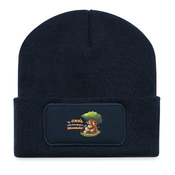 Siggi und der Zauberwald - Kuscheln - Recycelte Patch Beanie - French Navy - Vorne