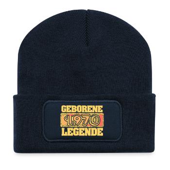 Zocken 1970 - Recycelte Patch Beanie - French Navy - Vorne