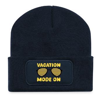 Vacation Mode On Retro - Recycled Patch Beanie - french navy - Front