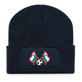 Meppel-Fußballflaggen – Fußballstolz - Recycelte Patch Beanie - French Navy - Vorne