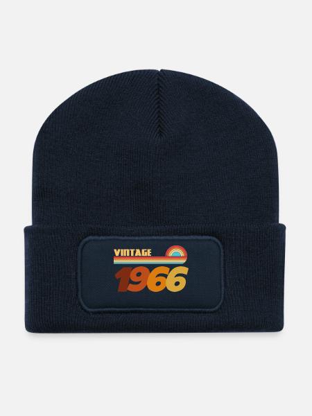 60 Years 1966 Rock Style T-Shirt - Recycled Patch Beanie - french navy