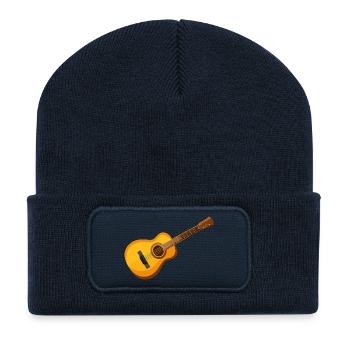 Gitarre - Recycelte Patch Beanie - French Navy - Vorne
