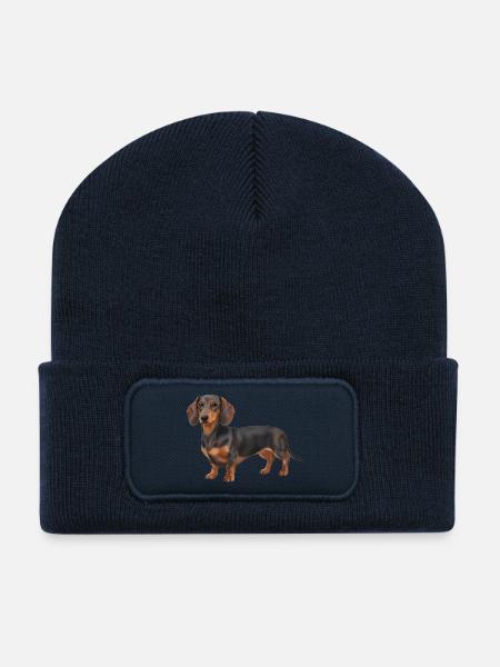 Dackel - Recycelte Patch Beanie - French Navy