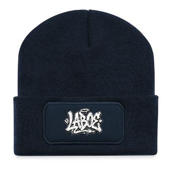 Laboe Graffiti Oldschool Hip Hop - Beanie recyclé à patch - bleu marine - Devant