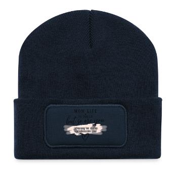 Amazing Job Pink Quote - Recycled Patch Beanie - french navy - Front