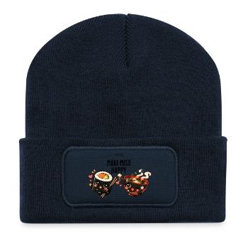 You maki miso happy - Recycled Patch Beanie - french navy - Front