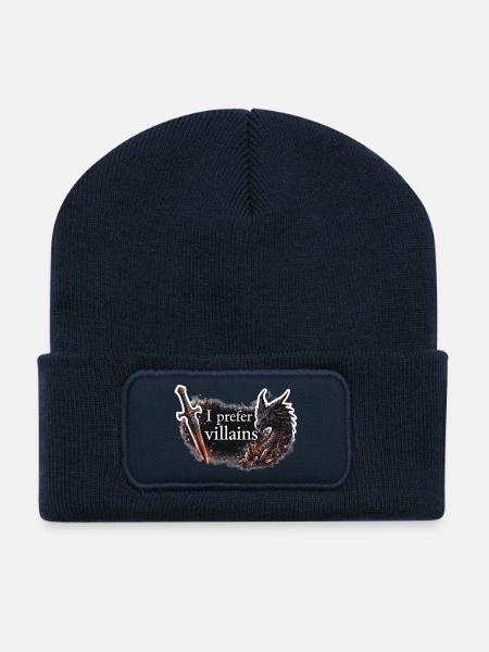 Ich bevorzuge Schurken - Recycelte Patch Beanie - French Navy