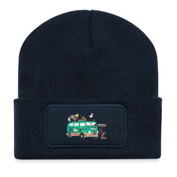 Ungarn Camper Wohnmobil - Recycelte Patch Beanie - French Navy - Vorne