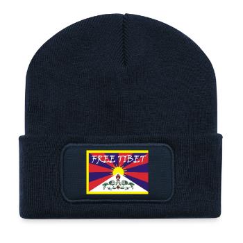 Free Tibet - Recycelte Patch Beanie - French Navy - Vorne