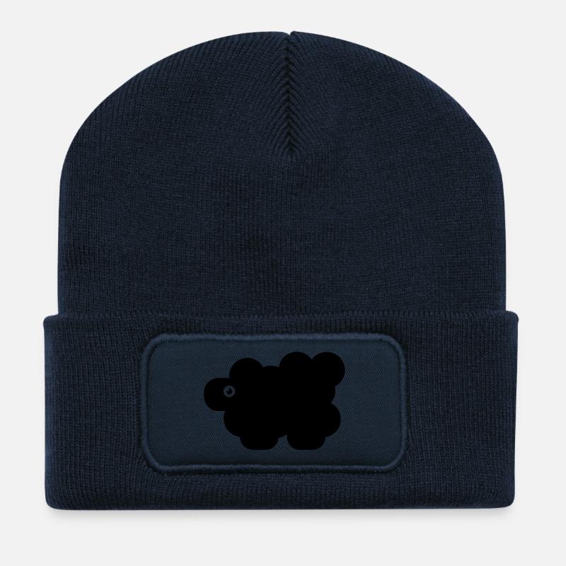 Un mouton noir - Beanie recyclé à patch - bleu marine