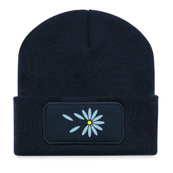 Gänseblümchen-Orakel / daisy oracle (2c) - Beanie recyclé à patch - bleu marine - Devant