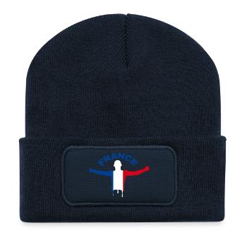 francehooligan - Beanie recyclé à patch - bleu marine - Devant