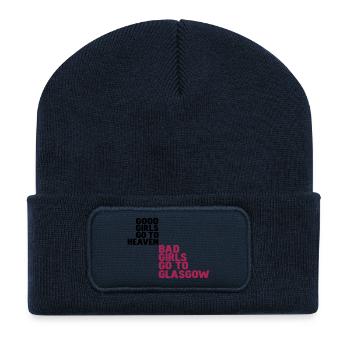 good girls go to heaven bad girls g oto glasgow - Recycled Patch Beanie - french navy - Front