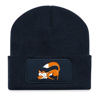 Fuchs - Recycelte Patch Beanie - French Navy - Vorne