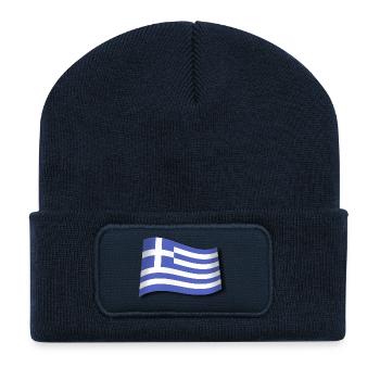 FLAGGE GRIECHENLANDS - Recycelte Patch Beanie - French Navy - Vorne