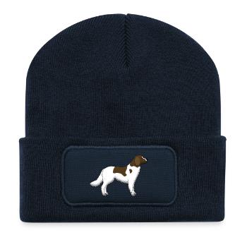 small Münsterländer - Beanie recyclé à patch - bleu marine - Devant