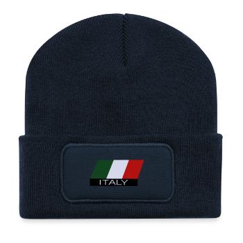 italy hemblem - Beanie recyclé à patch - bleu marine - Devant