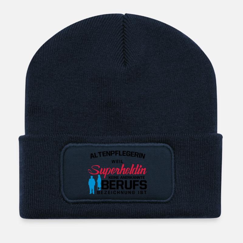 Altenpflegerin - Recycelte Patch Beanie - French Navy