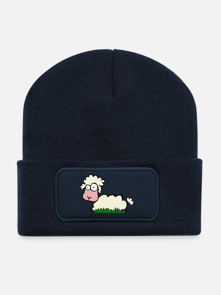 freaky sheep - Recycelte Patch Beanie - French Navy