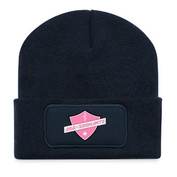 bason aide-soignante - Beanie recyclé à patch - bleu marine - Devant