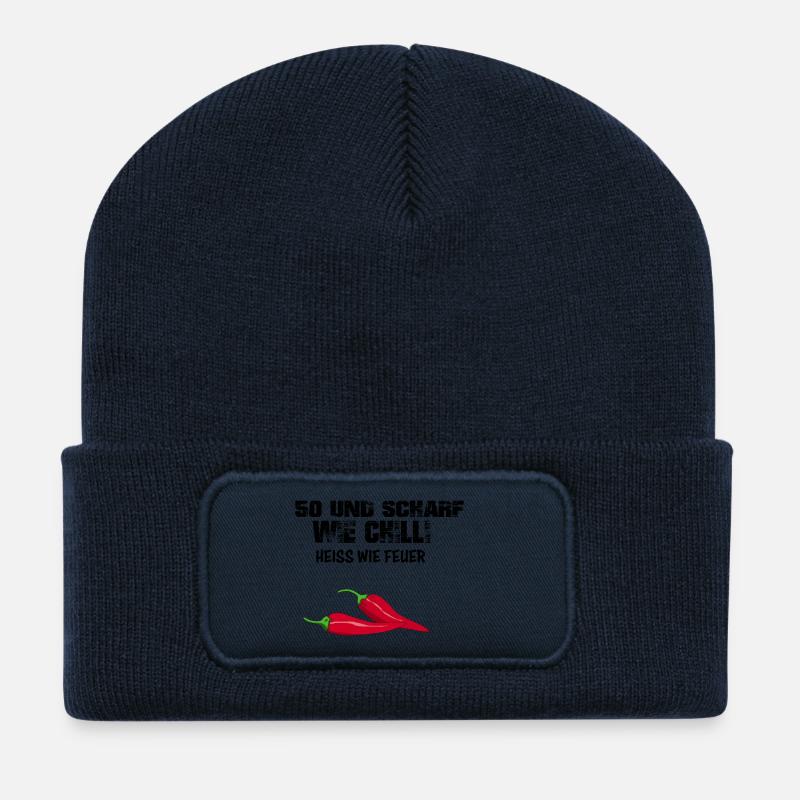 50 Geburtstag - Recycelte Patch Beanie - French Navy