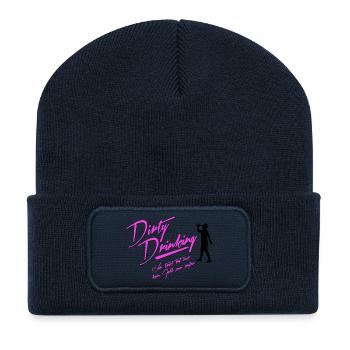 Dirty Drinking - Recycelte Patch Beanie - French Navy - Vorne
