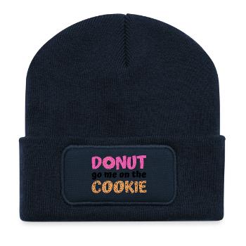 Donut go me on the cookie  - Recycelte Patch Beanie - French Navy - Vorne
