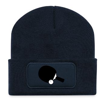 Tischtennis - Recycelte Patch Beanie - French Navy - Vorne