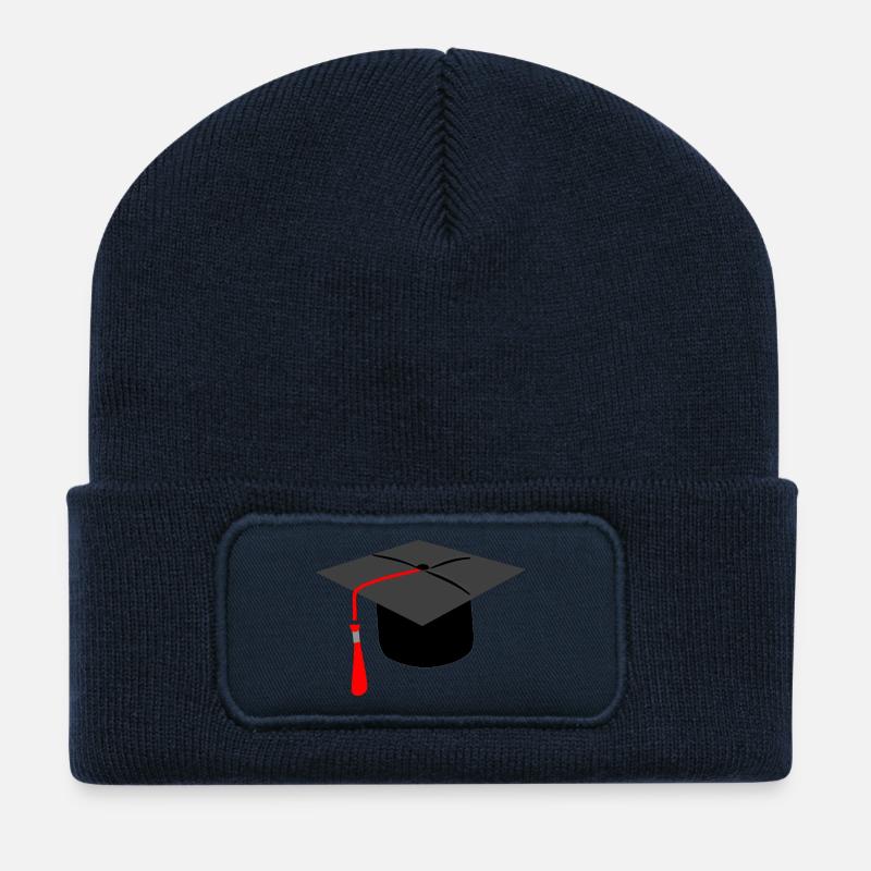 diplômé - Beanie recyclé à patch - bleu marine