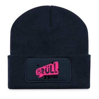 Brüllzwerg - Recycelte Patch Beanie - French Navy - Vorne