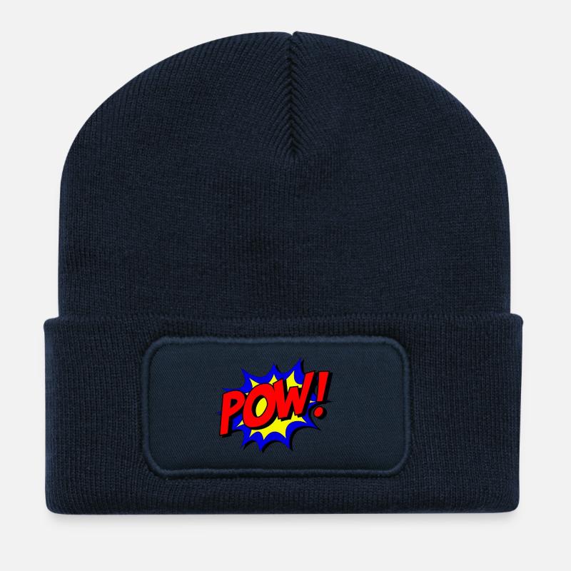 POW! - Recycelte Patch Beanie - French Navy