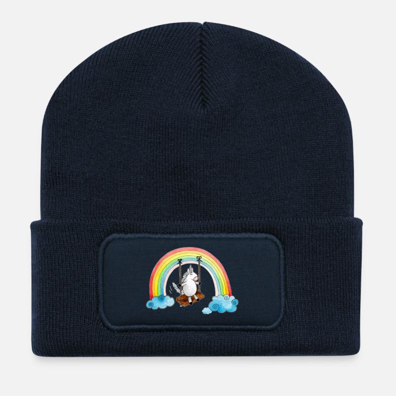 Chalouper Licorne - Beanie recyclé à patch - bleu marine