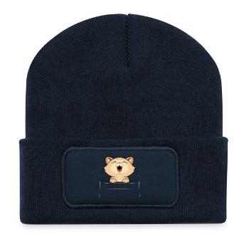 colorful kitten - Recycled Patch Beanie - french navy - Front