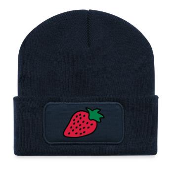 strawberry - Recycelte Patch Beanie - French Navy - Vorne