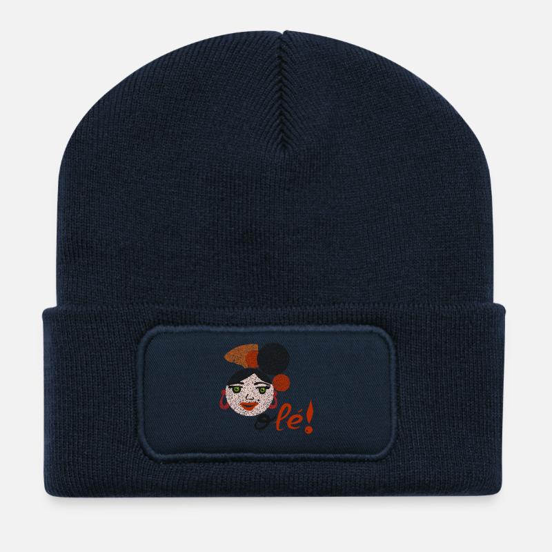 Flamenco und OLEE!! - Recycelte Patch Beanie - French Navy