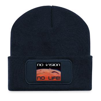 Mars: No vision, no life - Recycelte Patch Beanie - French Navy - Vorne