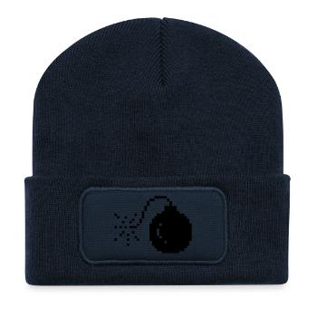 bombe - Beanie recyclé à patch - bleu marine - Devant