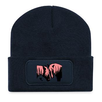 schwarzwald_maedels_grau - Recycelte Patch Beanie - French Navy - Vorne