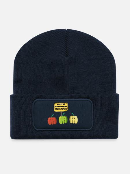 STOPPT die Diskrimierung grüner Paprika - Recycelte Patch Beanie - French Navy