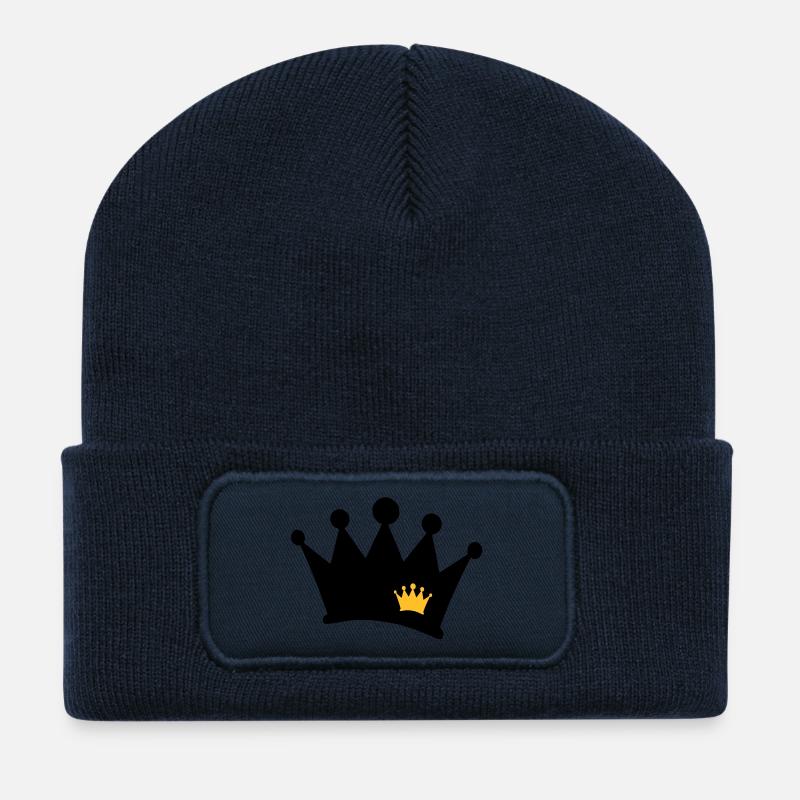 Couronne - Beanie recyclé à patch - bleu marine