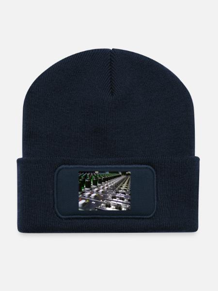 Table de mixage Musicsound - Beanie recyclé à patch - bleu marine