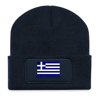 Kreta Iraklion Heraklion - Recycelte Patch Beanie - French Navy - Vorne