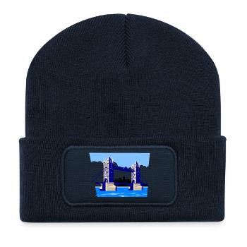 England London Tower Bridge - Recycelte Patch Beanie - French Navy - Vorne