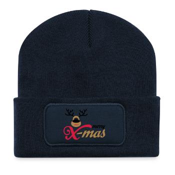 christmas - Recycled Patch Beanie - french navy - Front